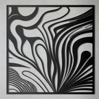 Tiger Stripes Abstract Square Metal Art Wall Decor