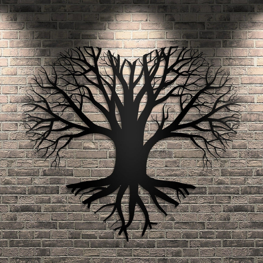 Tree of Life Heart Shape Design Metal Wall Art Decor