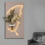 Designer Light Form Wall Art with Floral Insert