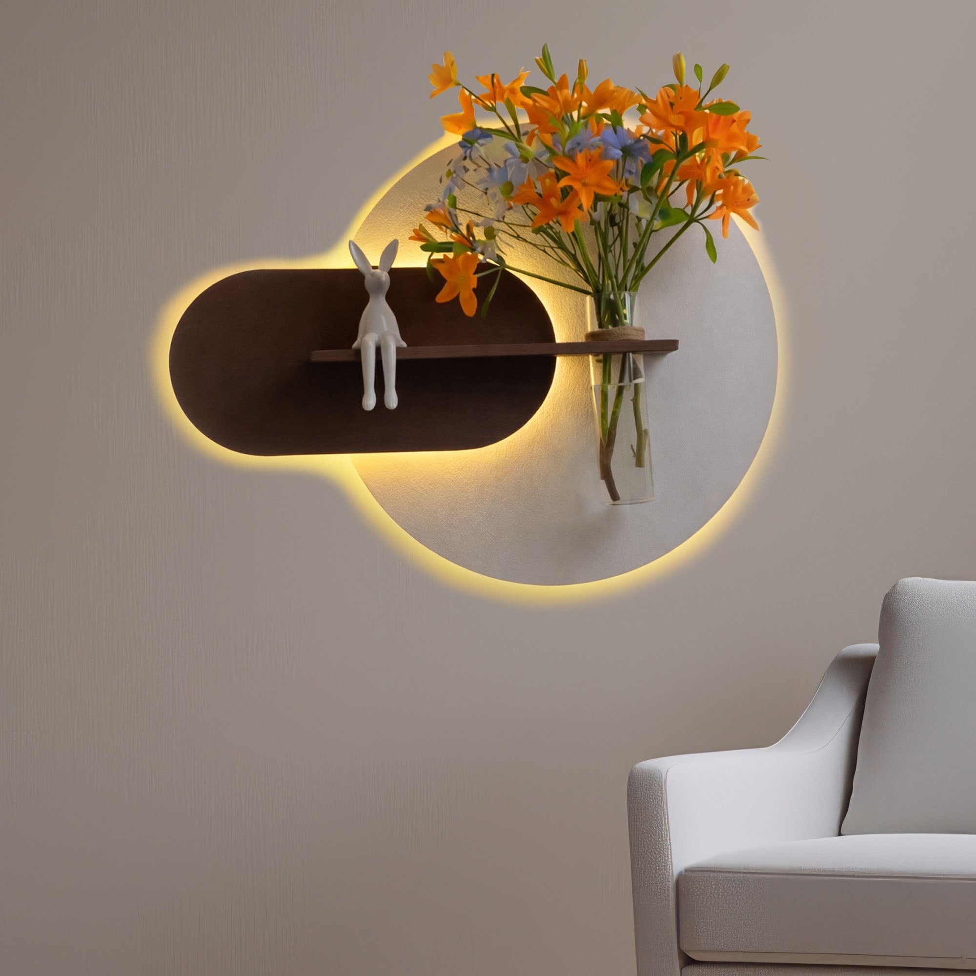 Elegant LED Wall Mounted Decor for Bedroom and Living Room
