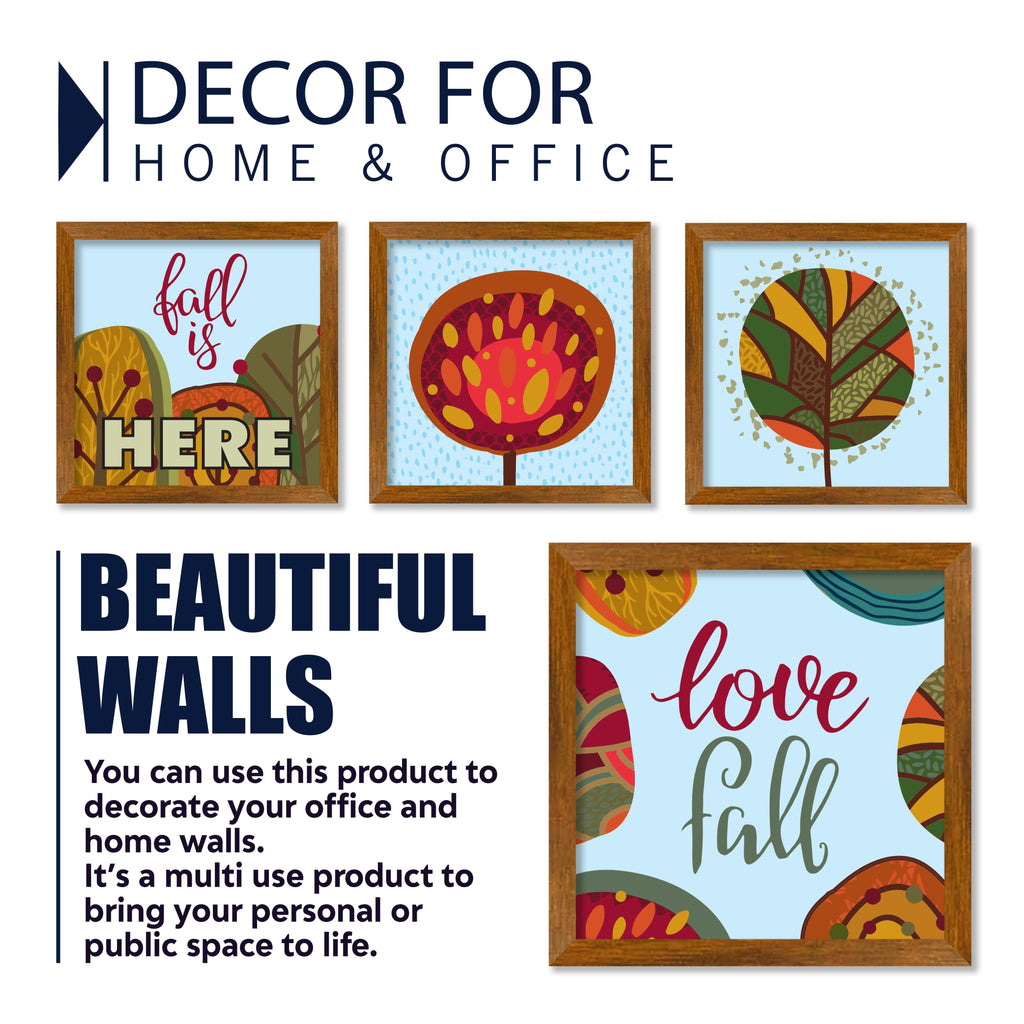 Fall is Here Quote Wall Frame Set of Four
