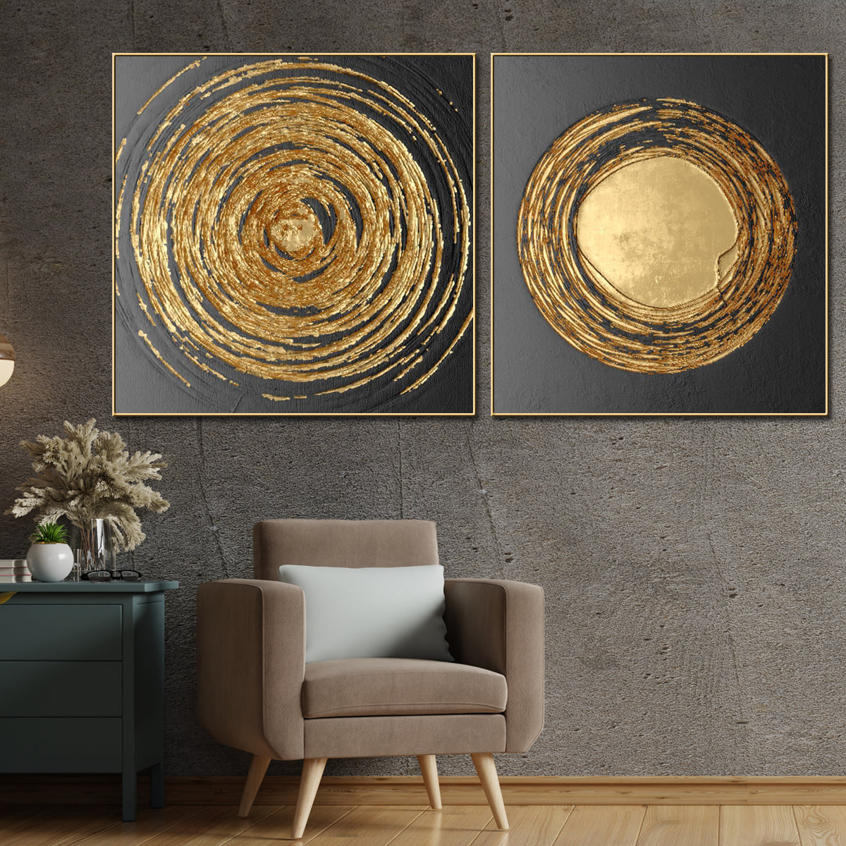The Polar Vortex 2 Panel Framed canvas Wall Decor Paintings