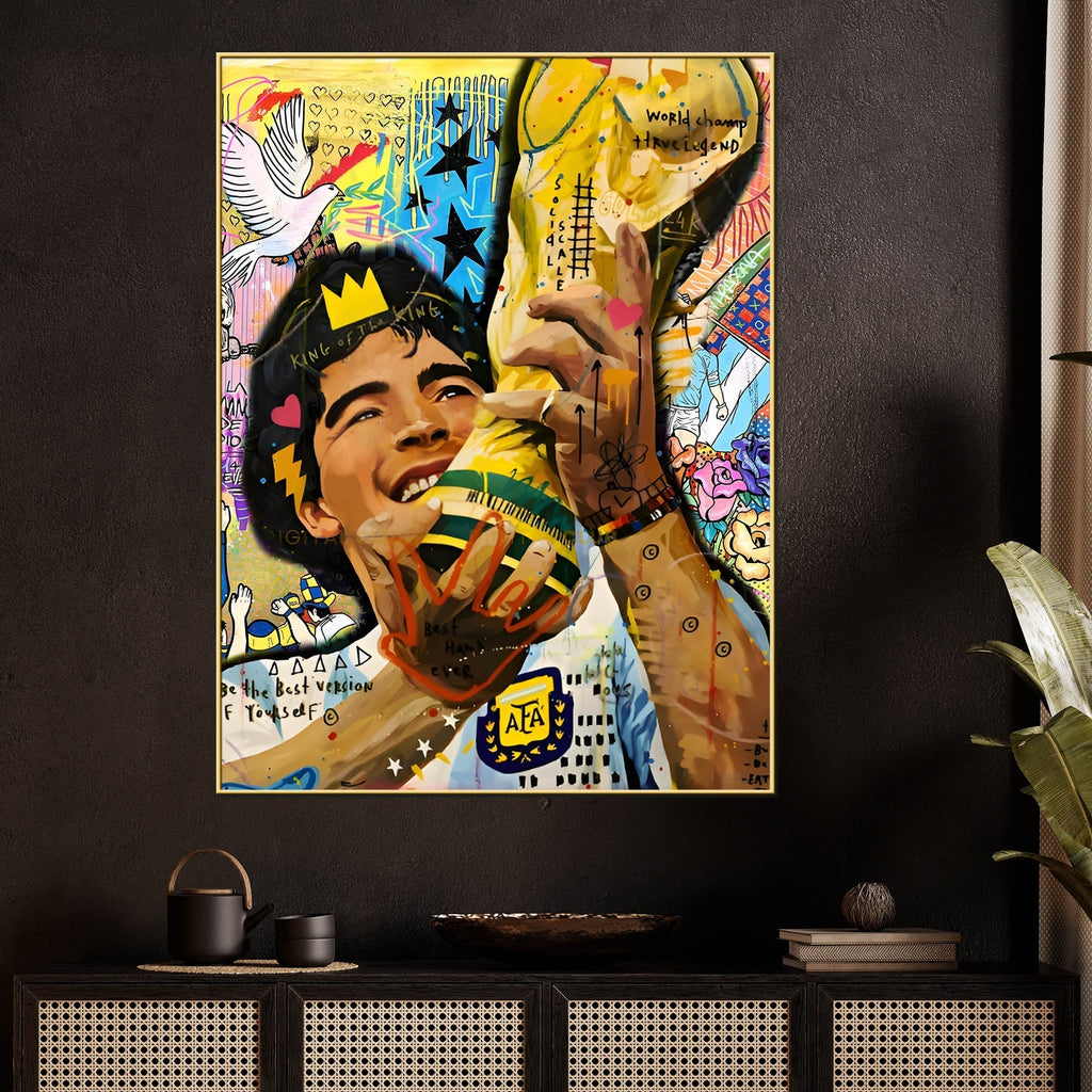 Golden Glory: The King‚Äôs Triumph Cotton Canvas Wall Painting