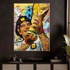 Golden Glory: The King‚Äôs Triumph Cotton Canvas Wall Painting