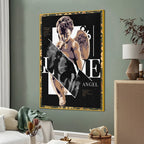 Guardian of Love Classic Cherub Design Cotton Canvas Wall Painting