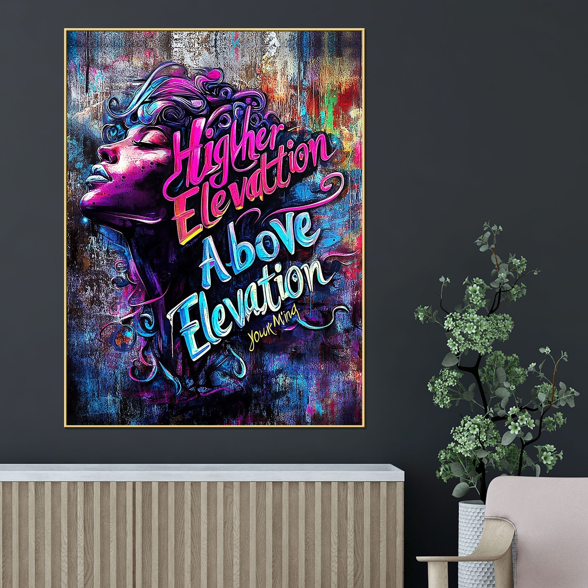 Higher Elevation Above Elevation Cotton Canvas Wall Painting