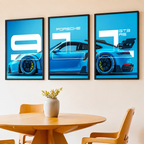 Big Porsche Car  Wall Art Paintings for Living Room Bedroom