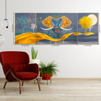 The Udaipur Elephant Framed Canvas Print - Forest