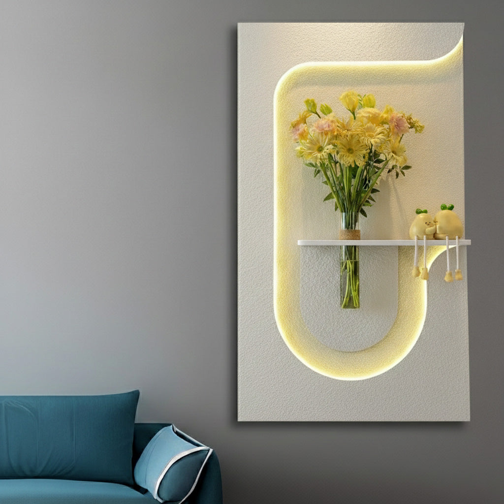 Luxury LED Wall Art Decor with Warm Backlight Design