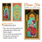 Madhubani Decorative Welcome Home Art Wooden Wall Frame Set of Three