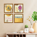 Makeup is Art Quote Wall Frame Set of Four