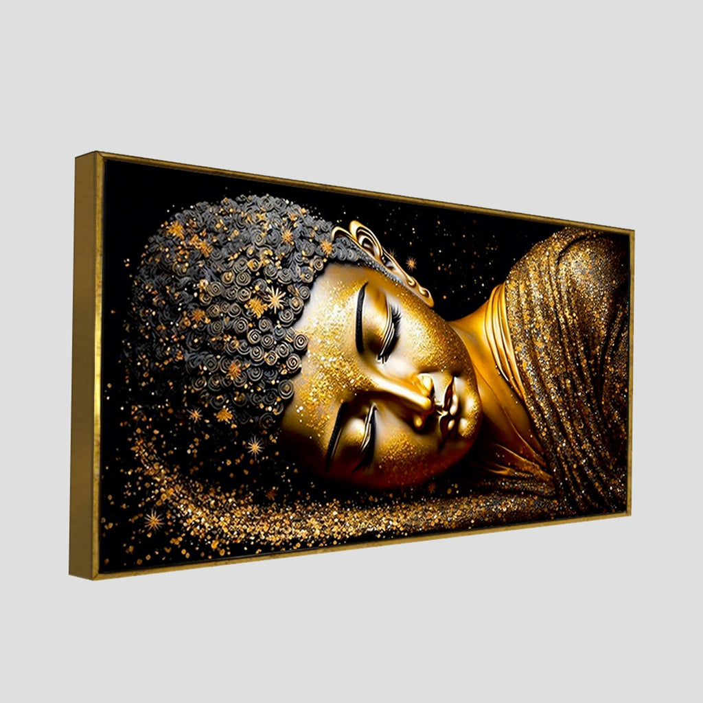 Golden Buddha Face Painting