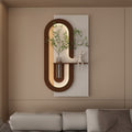 Modern Wall Art Panel with LED Lights & Planter for Home & Office Spaces