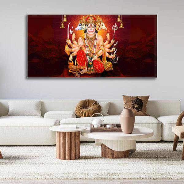 Panchmukhi Bajrangbali Canvas Wall Painting