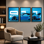 Big Porsche Car  Wall Art Paintings for Living Room Bedroom