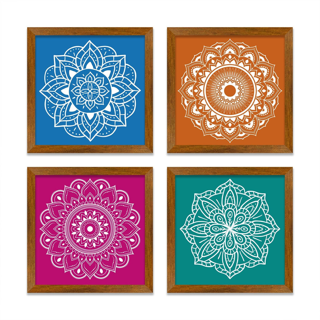 Premium Artistic Pattern Mandala Art Wall Frame Set of Four
