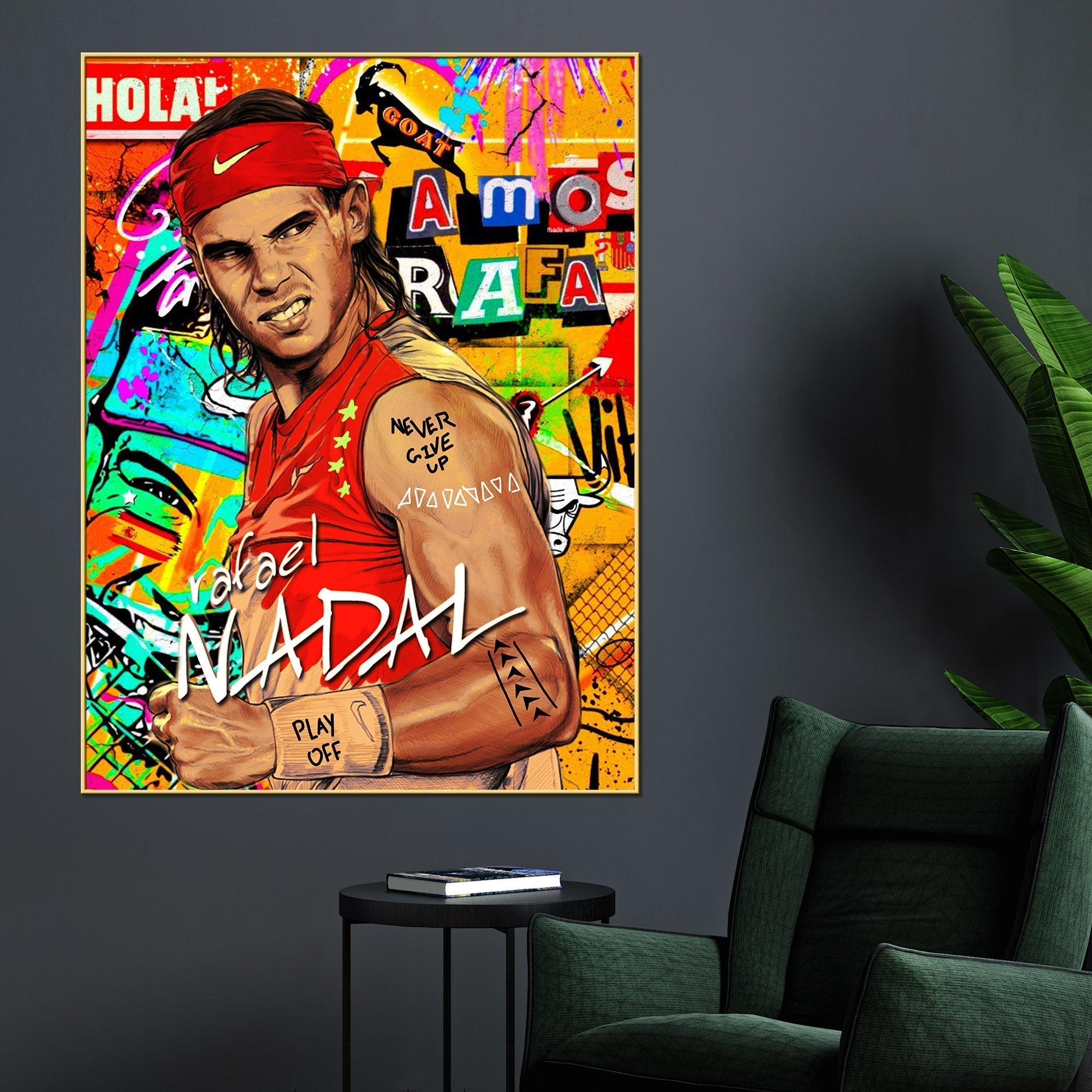 Rafael Nandal World's No.1 Cotton Canvas Wall Painting