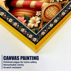 Rama Doota Hanuman Floral Border Vertical Wall Painting