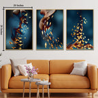 Color Spring Framed Canvas Wall Paintings - Set of 3