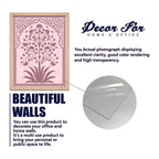 Traditional Flower Pattern with Pink Shade Art Wall Frame Set of Four