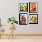 Traditional Rajasthani Culture Wall Frame Set of Four