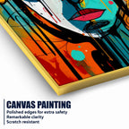 Vibrant Face Grn-Z Cotton Canvas Wall Painting